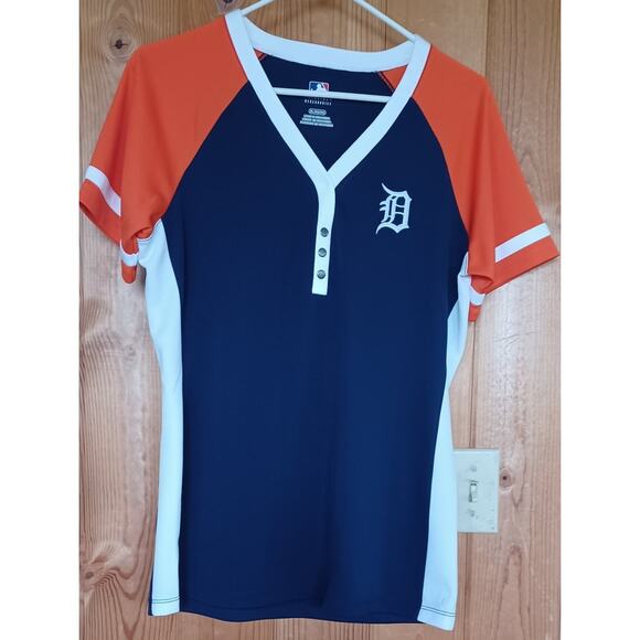 Detroit Tigers Jersey Women's XL Blue Orange and White Genuine Merchandise - Picture 3 of 6